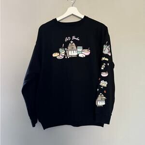 Pusheen Cafe Black Sweatshirt size Large